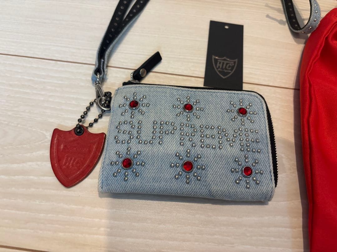 ぬ*7様 Supreme x HTC Wallet スタッズ デニム ウォレット