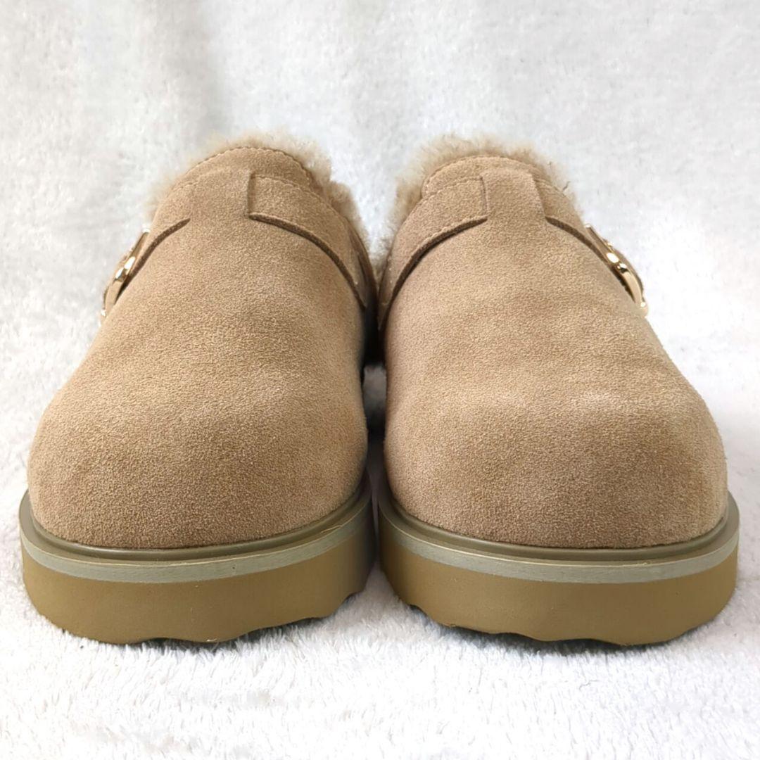 MOHI... モヒ　サボサンダル　ファー　スエード　キャメル　サイズ37