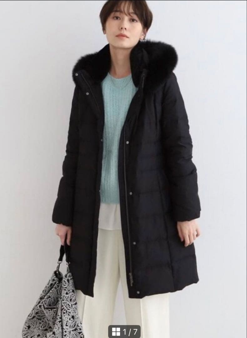 INDIVI インディヴィ　ロングダウンジャケット 黒