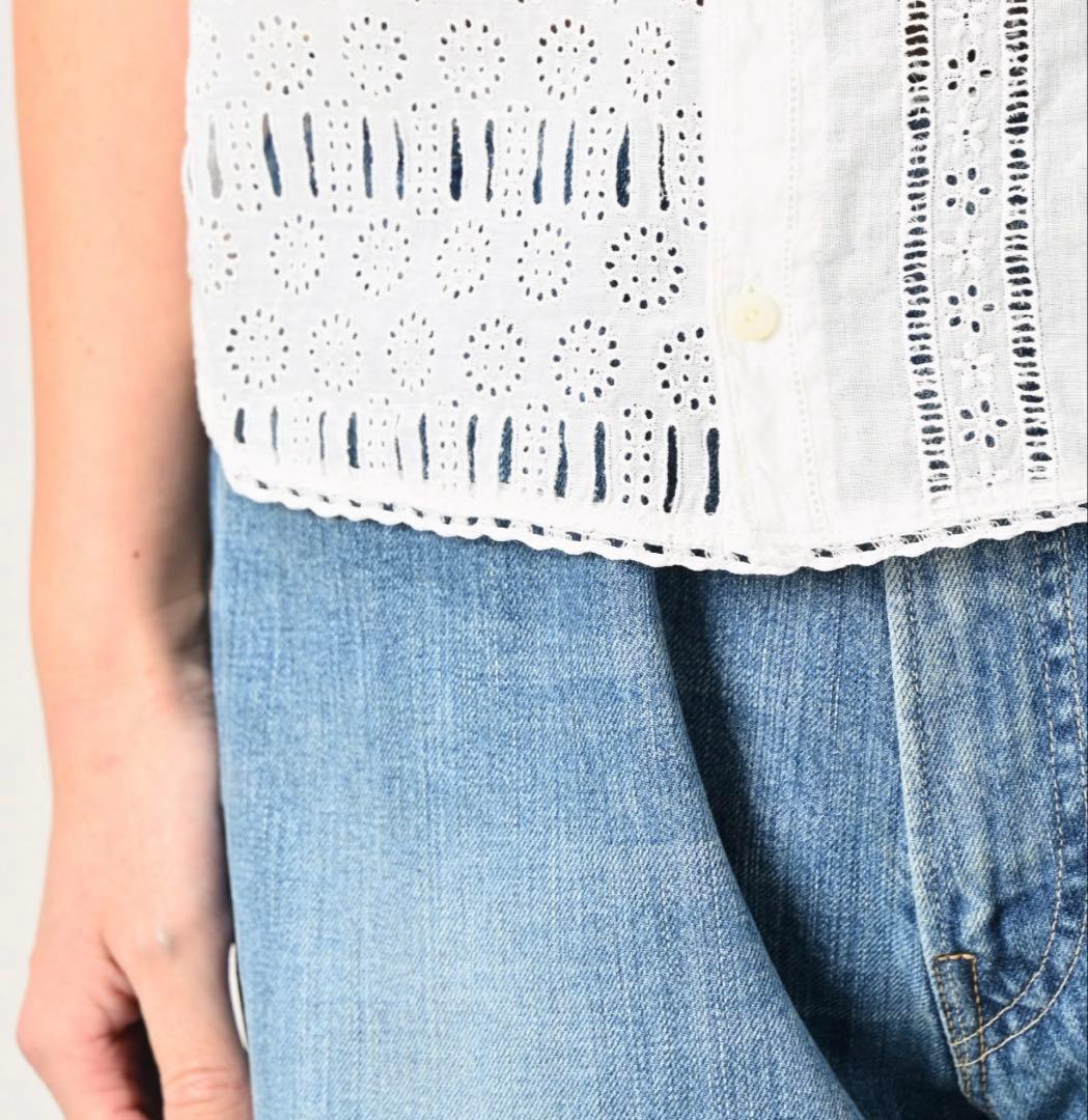 45R フォーティファイブアール　　 度甘平のカットワークキャミソール