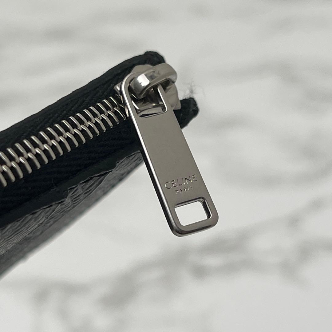 セリーヌ ジップ付きカードホルダー ケース 現行品 ブラック