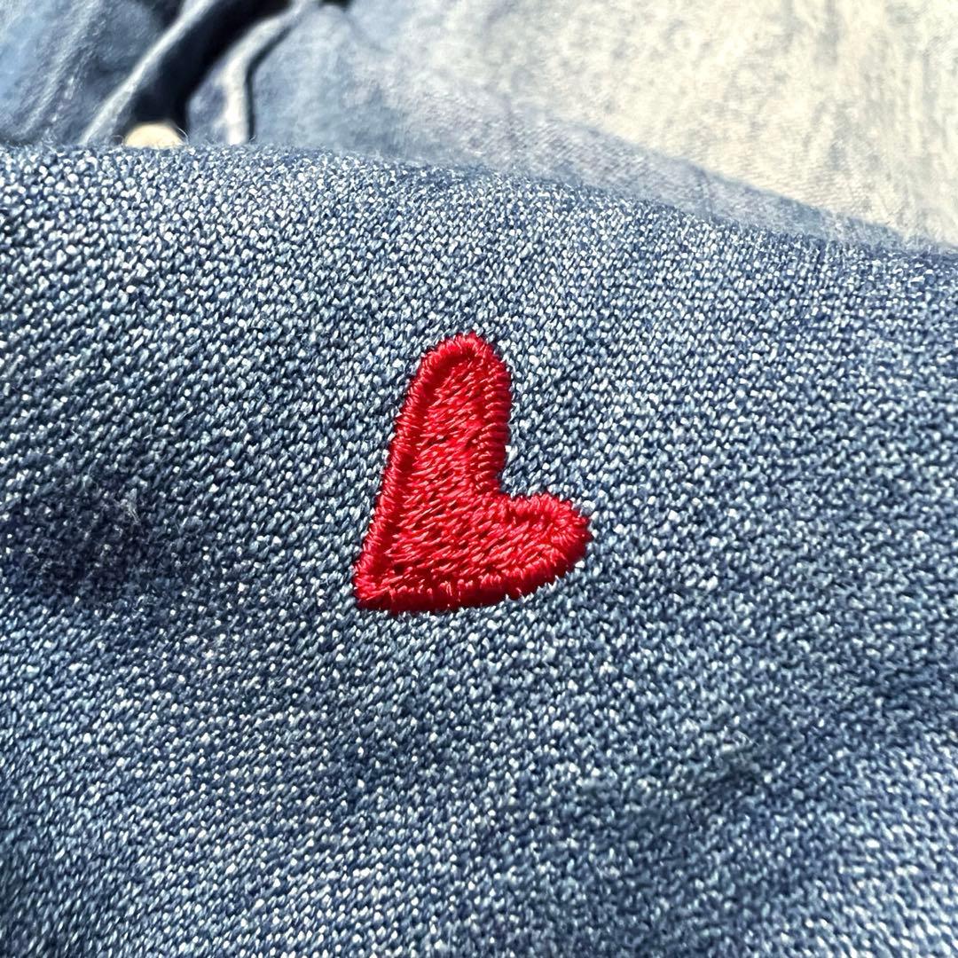 ❤️ダメージ加工❤️フランク&アイリーン デニムシャツ GRAYSON ハート刺繍