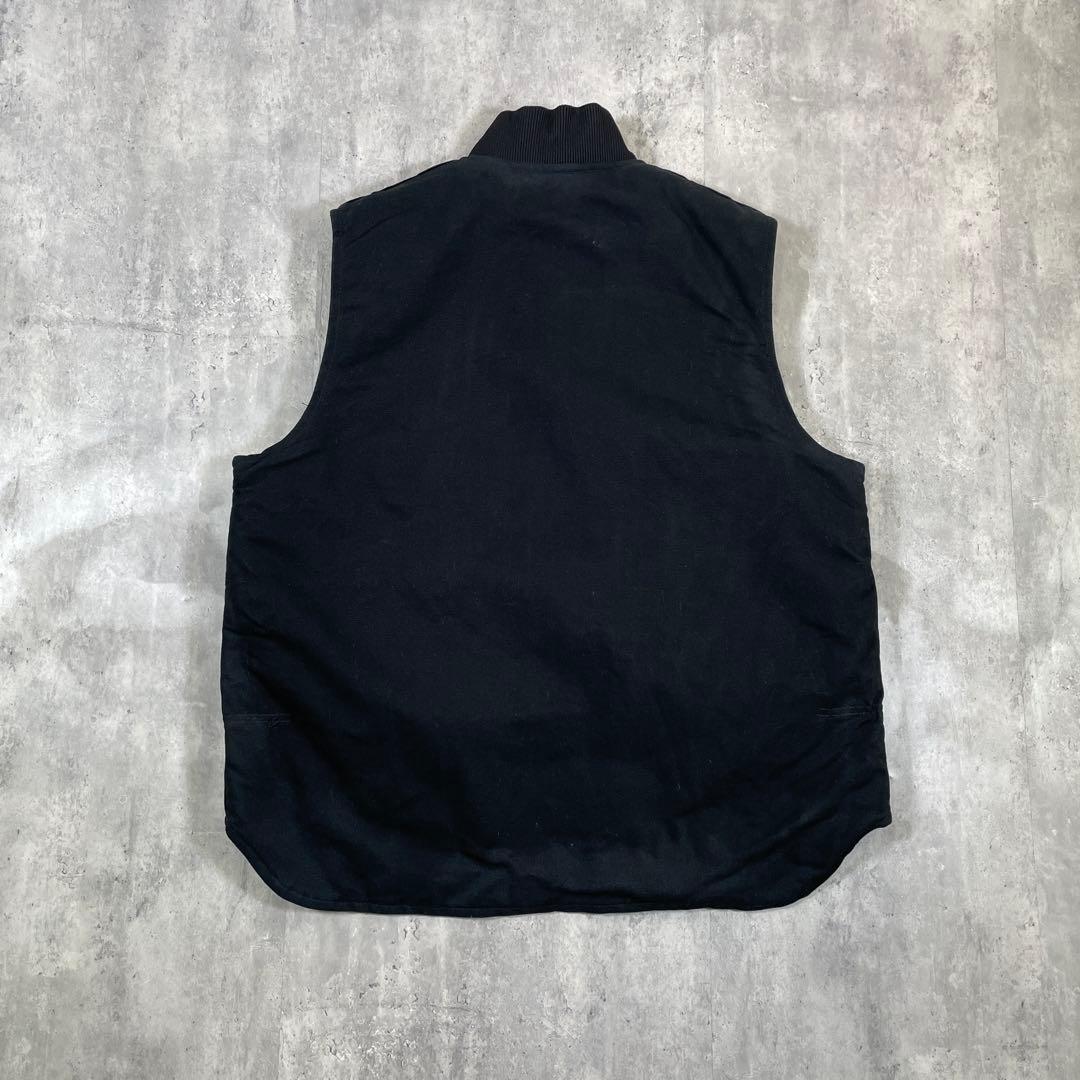 USA製◆00s carhartt【XL】ダックベスト/企業ロゴパッチ