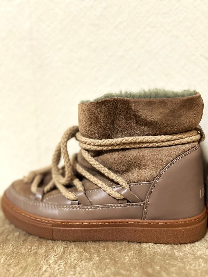 INUIKIIブラウン ムートンブーツ　38