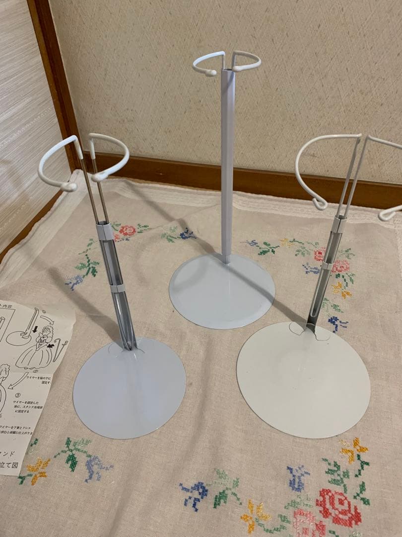 アンティークビスクドールスタンド３点とパラソルセット⑧