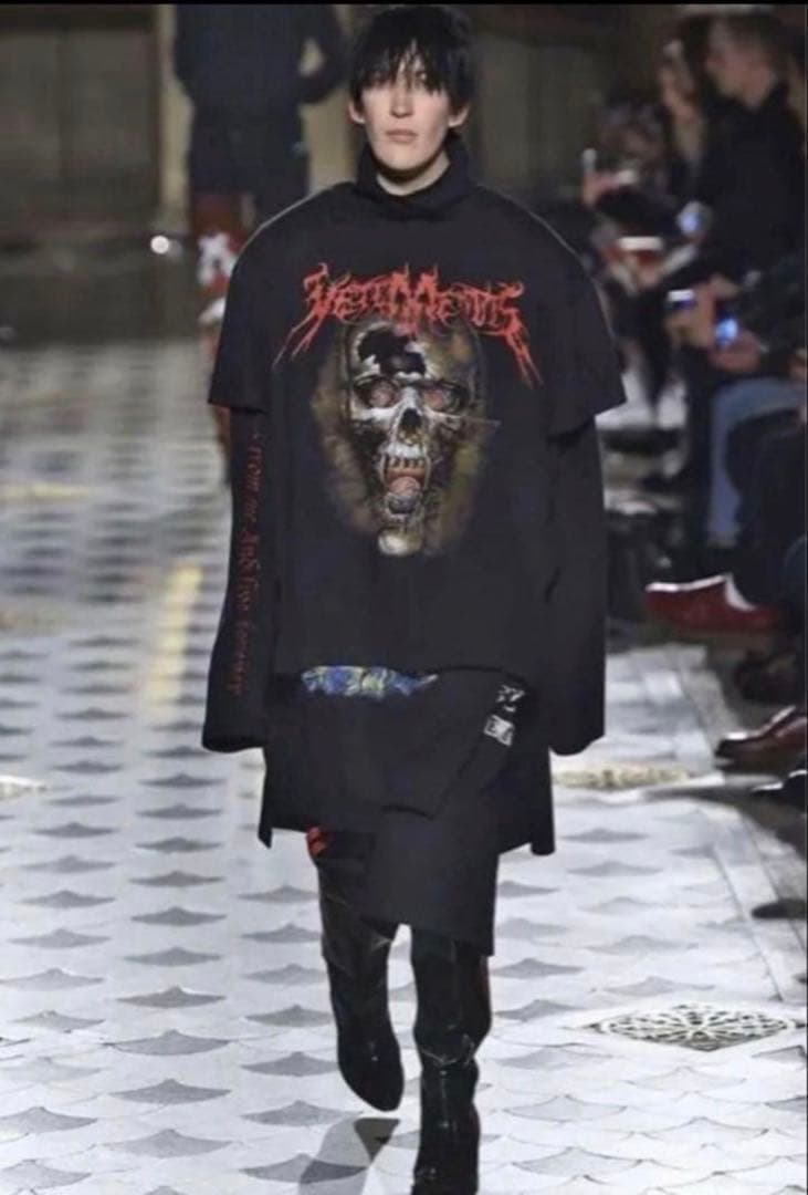 vetements 16AW スカル　レイヤード　Tシャツ　ドレス