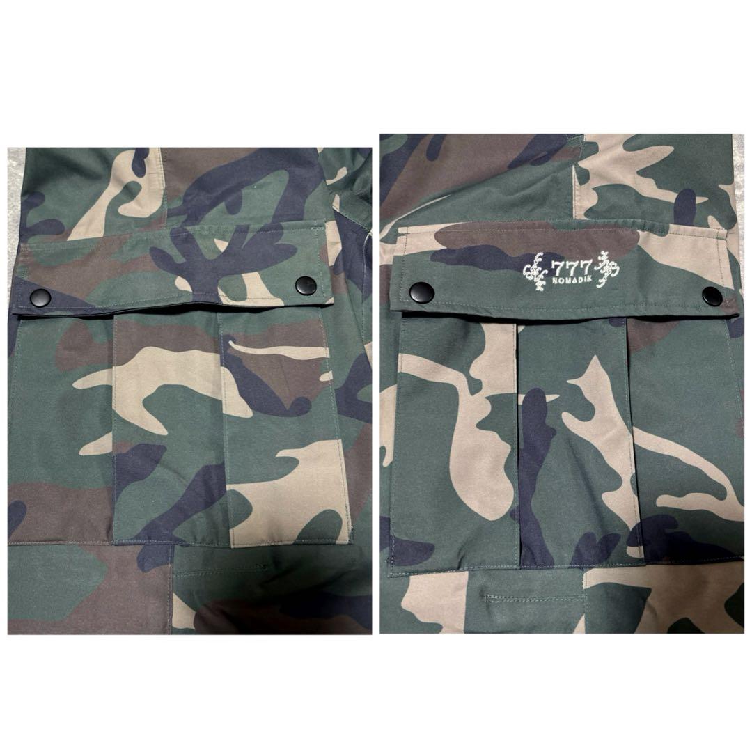 ノマディック NOMADIK スノーボードウェア 上下セット L カモフラ