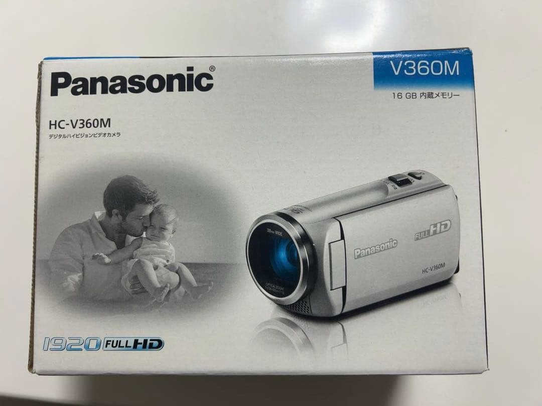 HC-V360M Panasonicビデオカメラ　ホワイト ケース付き