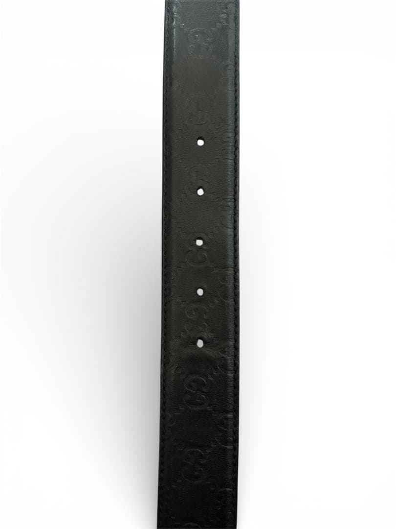 美品‼️GUCCI ベルト 114984 メンズ ブラックレザー 85/34