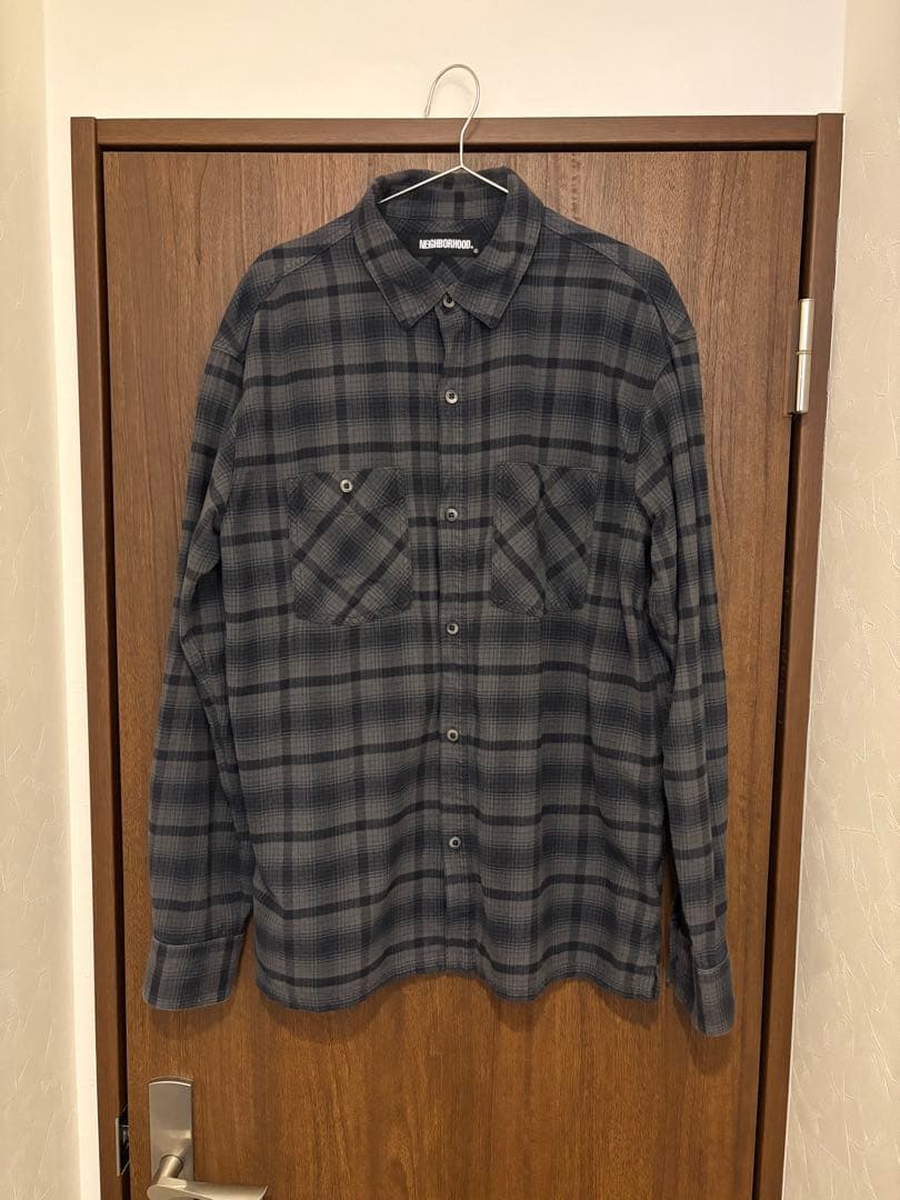 NEIGHBORHOOD ネルシャツ　グレー　L