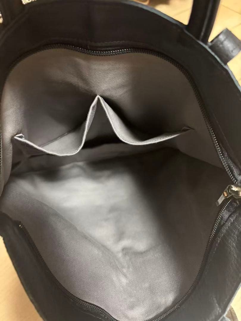 OUR 2WAYフィットトートバッグ レザー 本革ブラッ【定価2.8万】