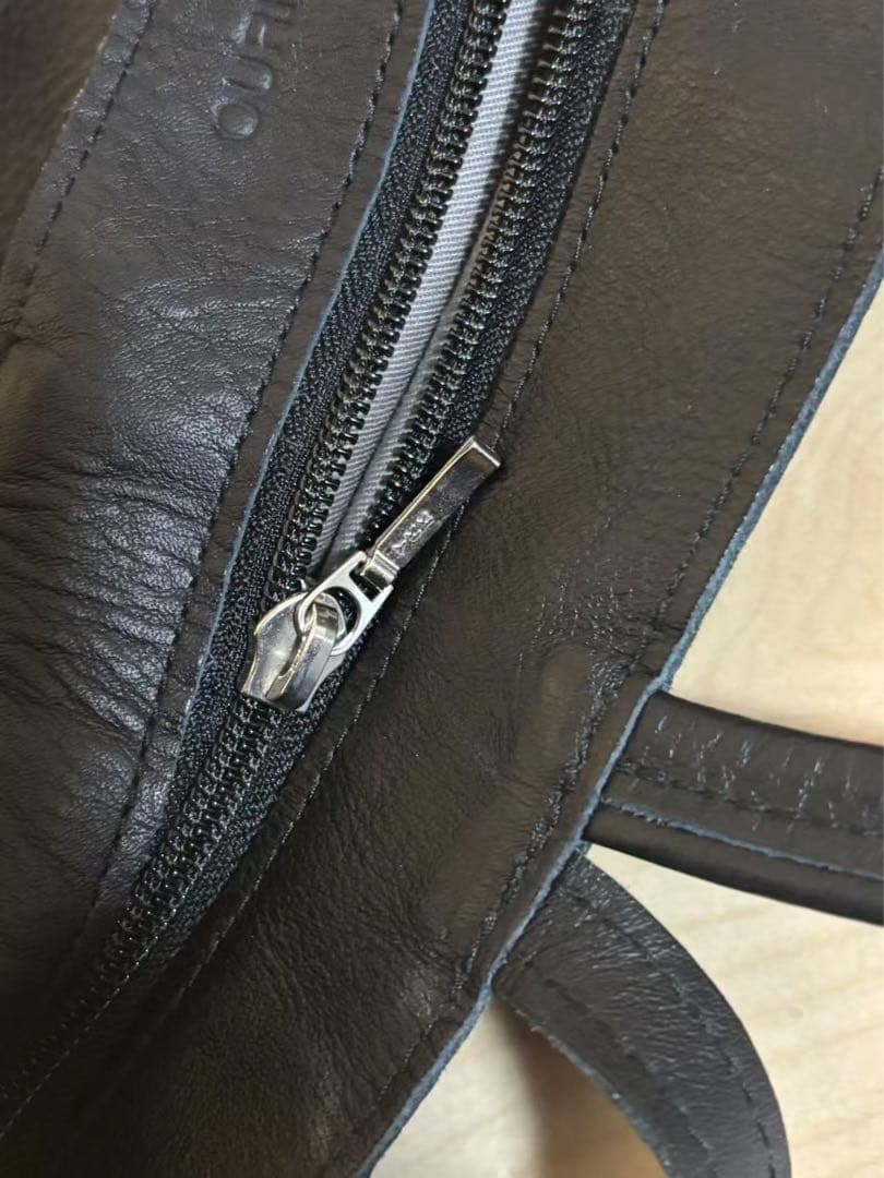 OUR 2WAYフィットトートバッグ レザー 本革ブラッ【定価2.8万】