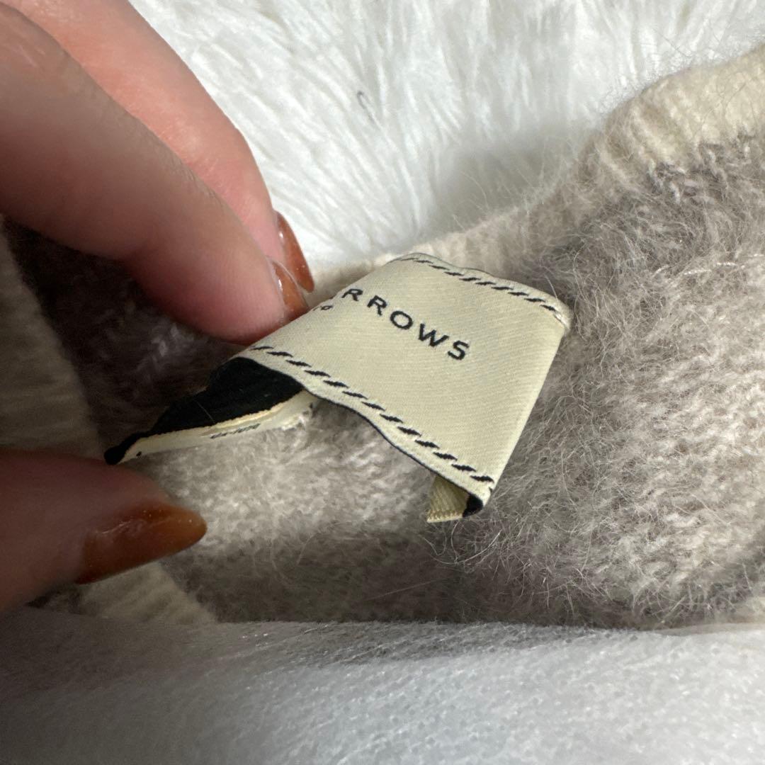 美品 UNITED ARROWS フォックスカシミヤクルーネックニット