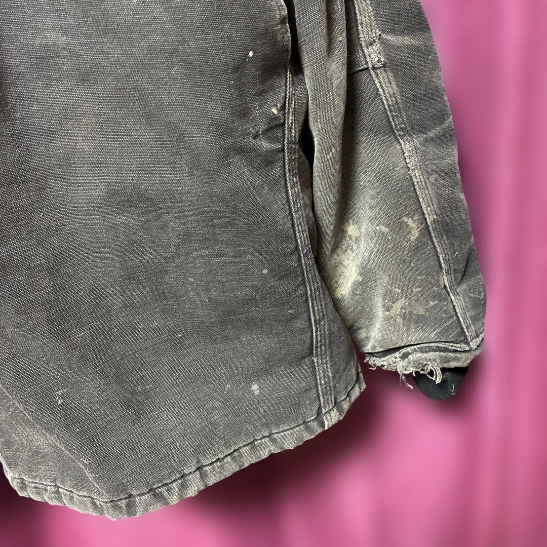 鬼フェードカーハートボロダークグレー デトロイトジャケットBORO古着