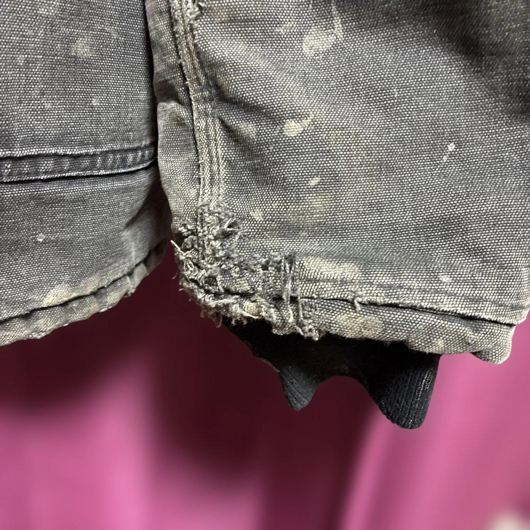 鬼フェードカーハートボロダークグレー デトロイトジャケットBORO古着