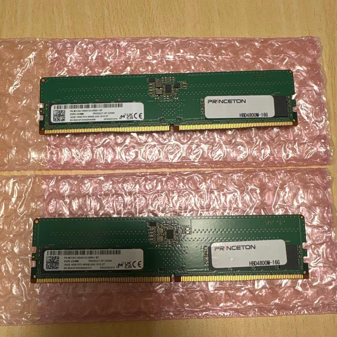 PRINCETON DDR5 メモリ 32GB（16GB×2）