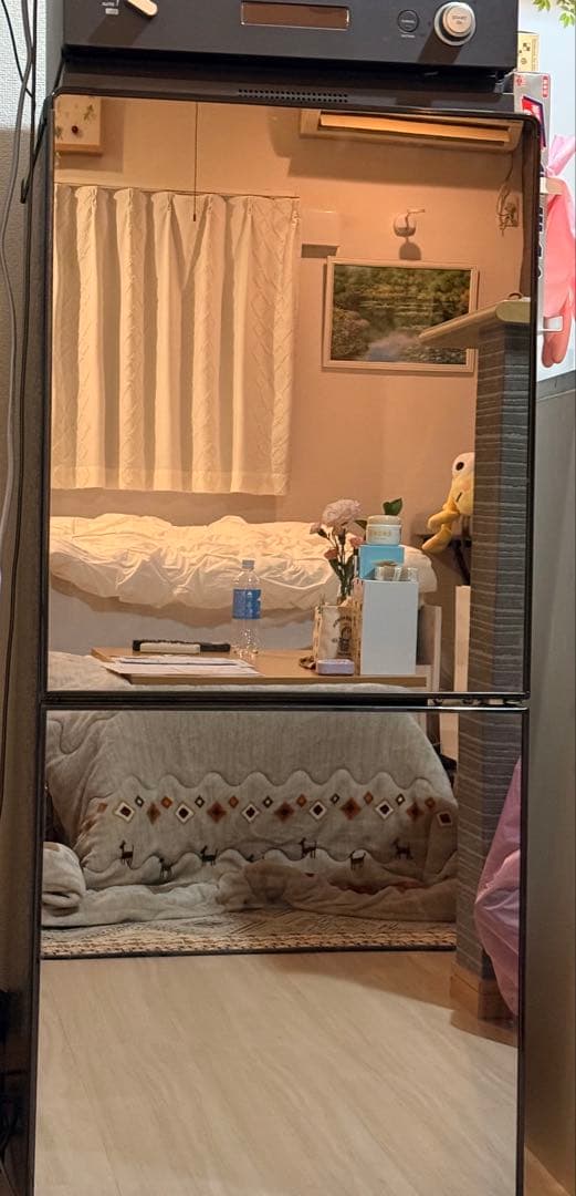 ブラック冷凍冷蔵庫　直立型 2段棚　 ★3月20日〜配送準備★