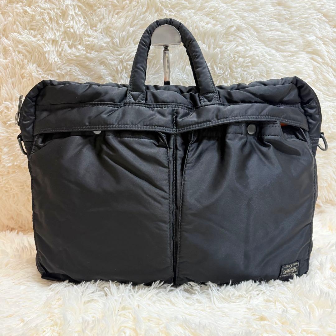 【美品】ポーター タンカー 廃盤 希少 ブリーフケース A4収納可能 ブラック