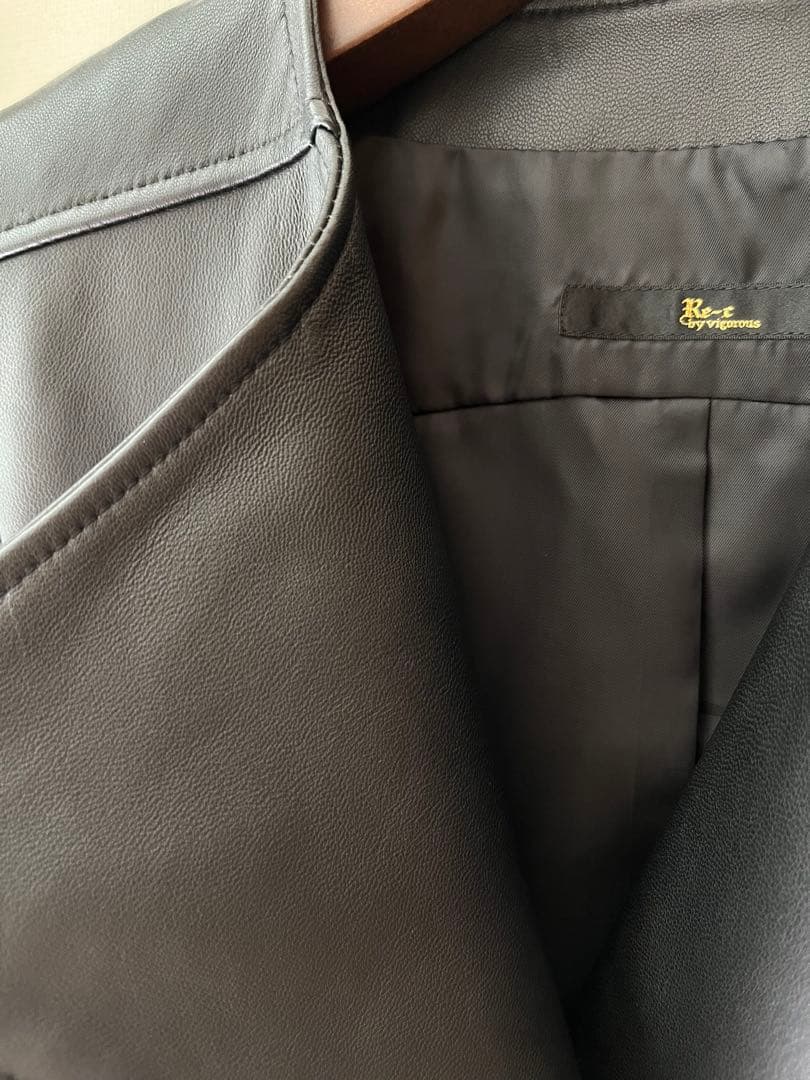 羊革 革ジャン(黒) Sサイズ