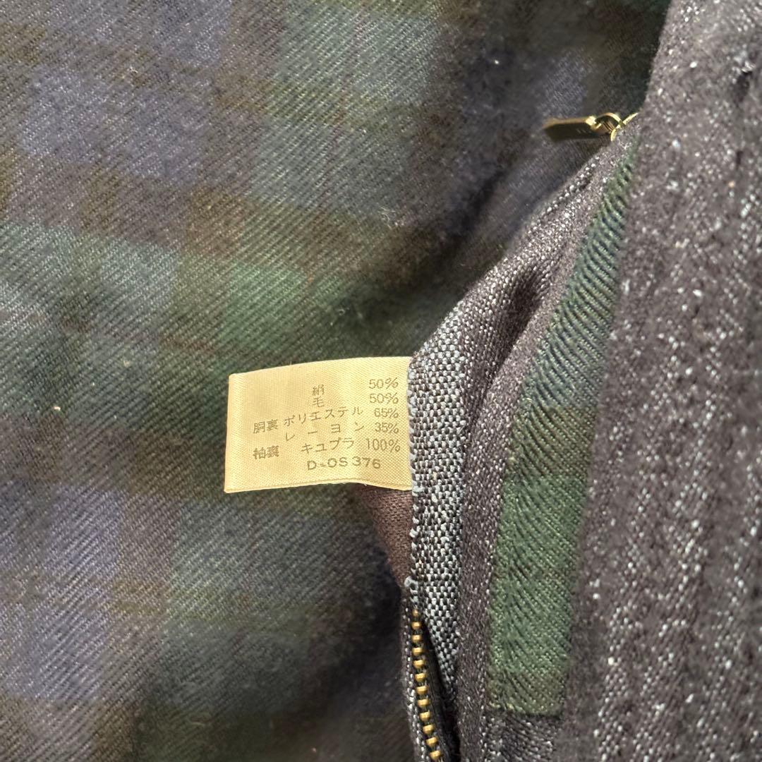 80’s vintage デニム調短丈ブルゾン ウールシルク アメカジ シティー