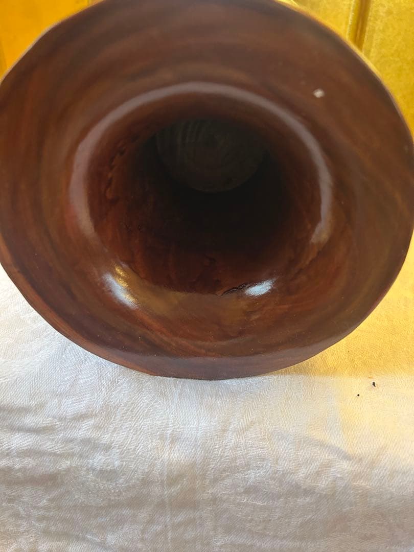 中国古玩　希少　根っこベン立て　木製彫刻　在銘　筆筒　SALE出品中