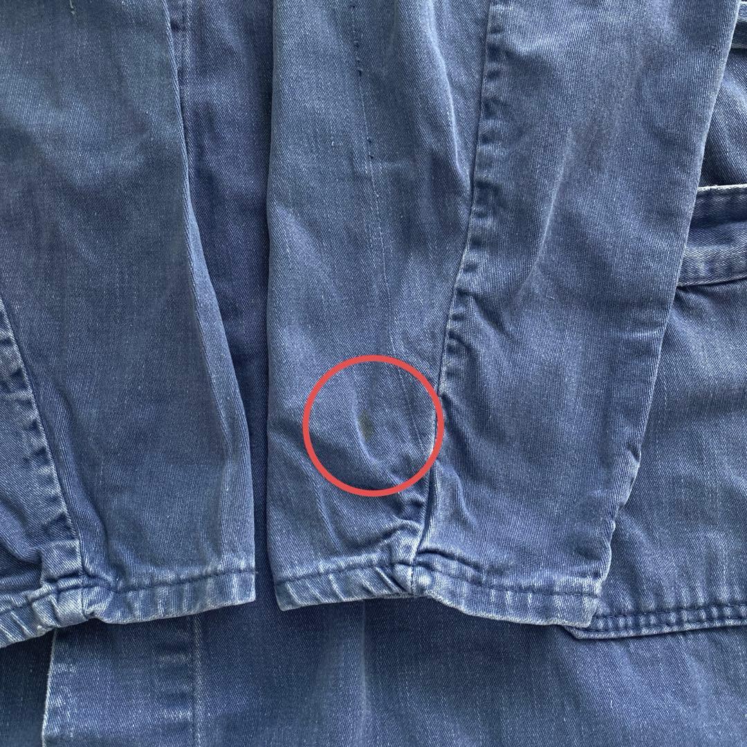 ユーロ　ヴィンテージ　ブルー ベルト付き　ローブコート　ショップコート