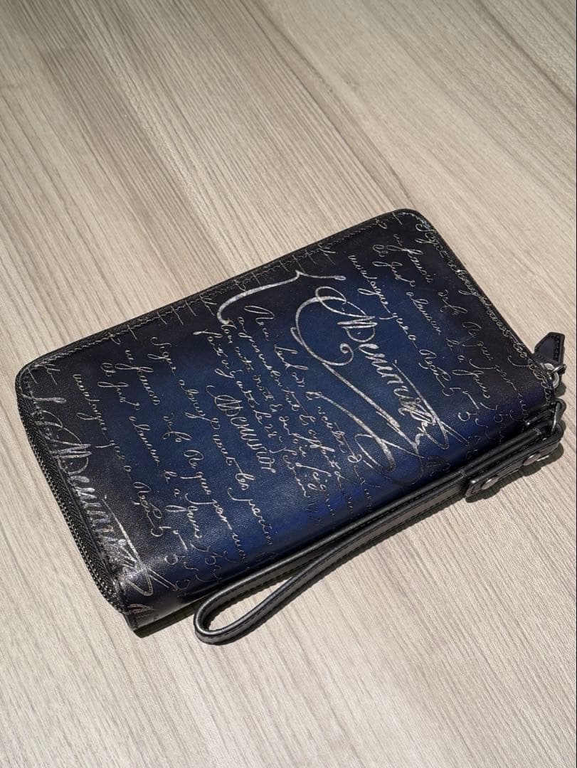 極美品　ベルルッティ　タリ　シルバーパティーヌ　ブルー　タリ希少のWスタンプ最安