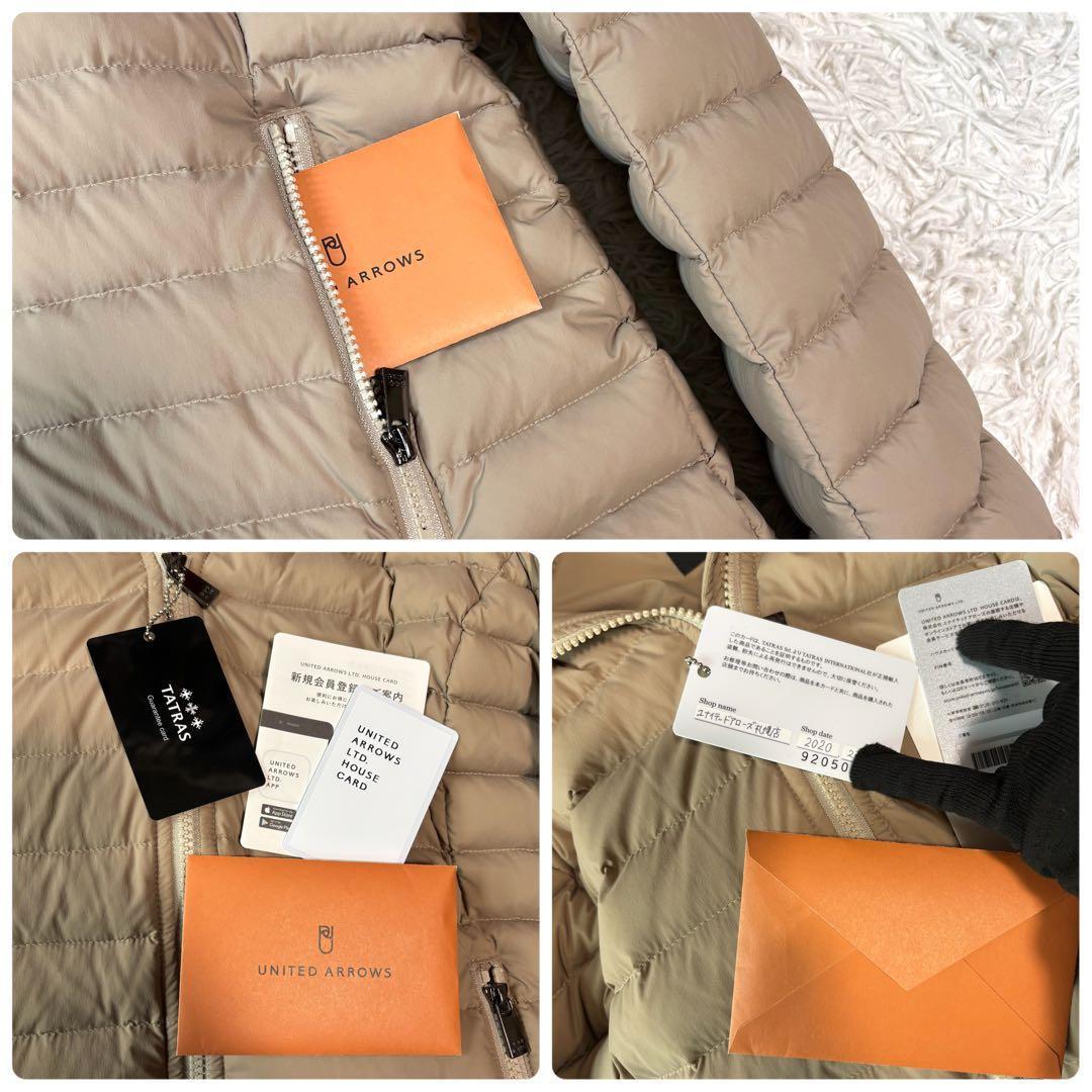 未使用級/別注/付属品付/近年✨タトラス ダウンコート チマ ナイロン ベージュ