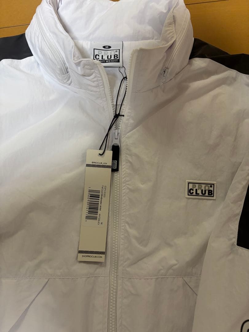 【新品】PRO CLUB ナイロンジャケット　セットアップ　ホワイト　グレー