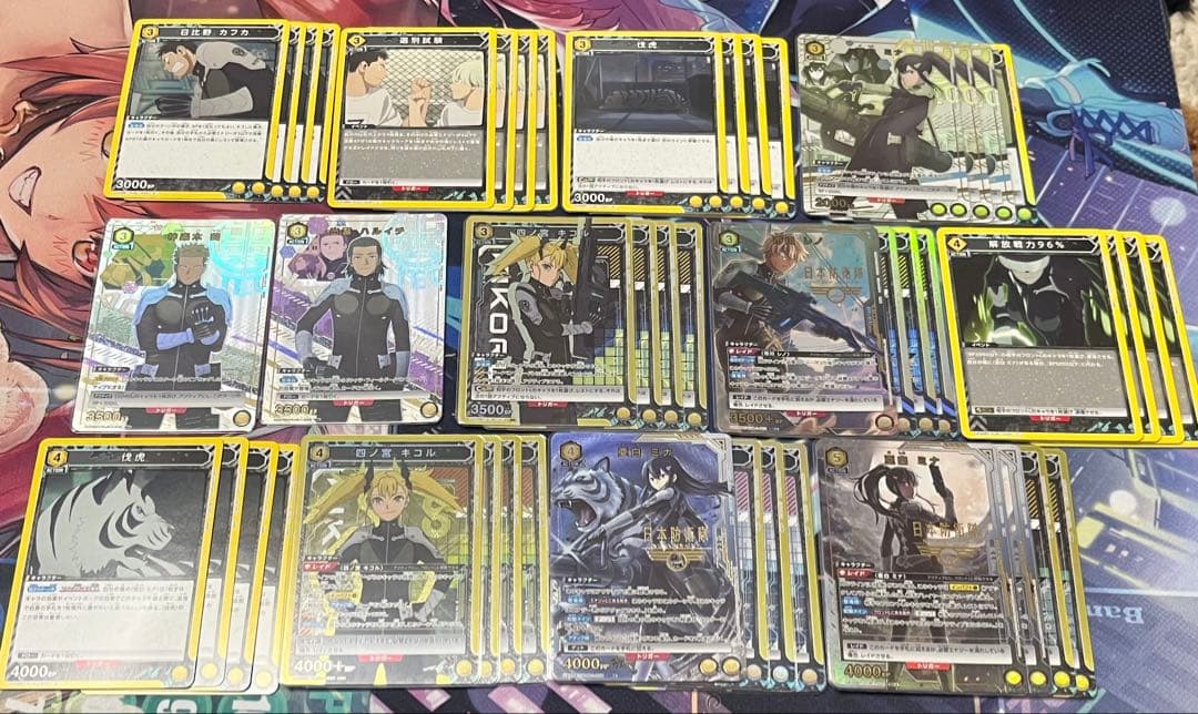 ユニオンアリーナ　怪獣8号　レノ　ミナ　キコル　デッキ　パラレル付き