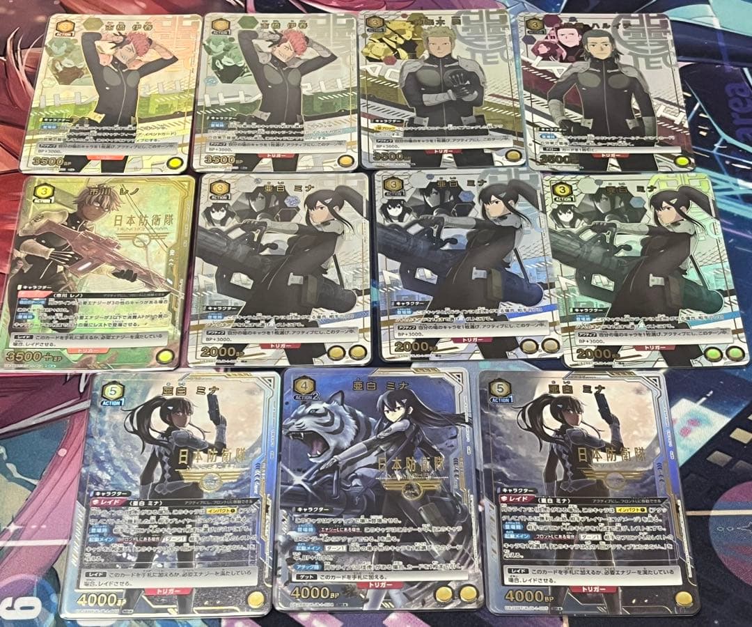 ユニオンアリーナ　怪獣8号　レノ　ミナ　キコル　デッキ　パラレル付き