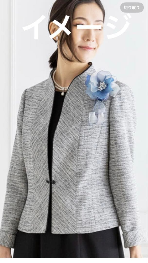 東京ソワール　PETITSOIR 青ネイビーブルー　コサージュ ブローチ　新品