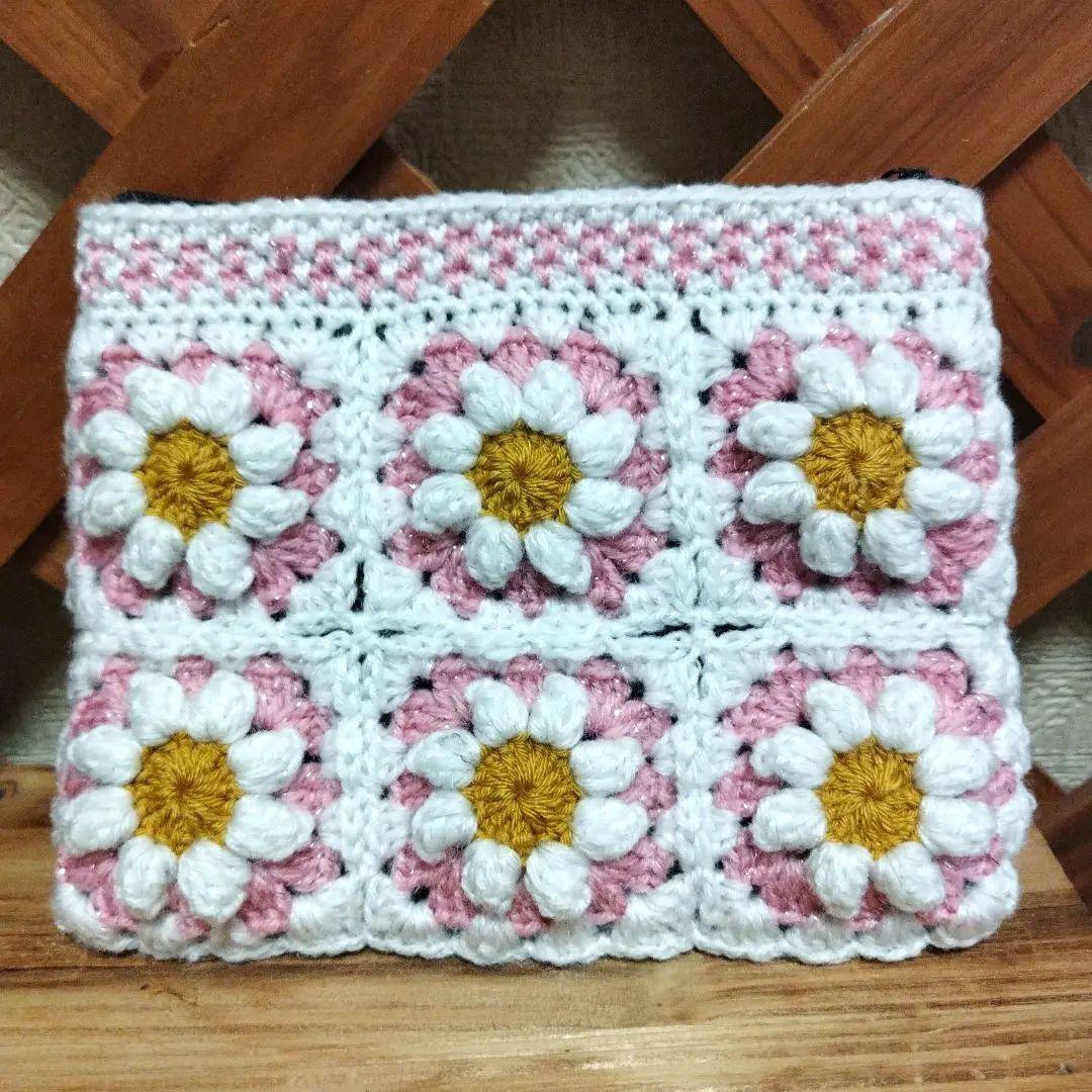 あい様確認用【クッションポーチ】アクリル　ポリエステル　グラニー