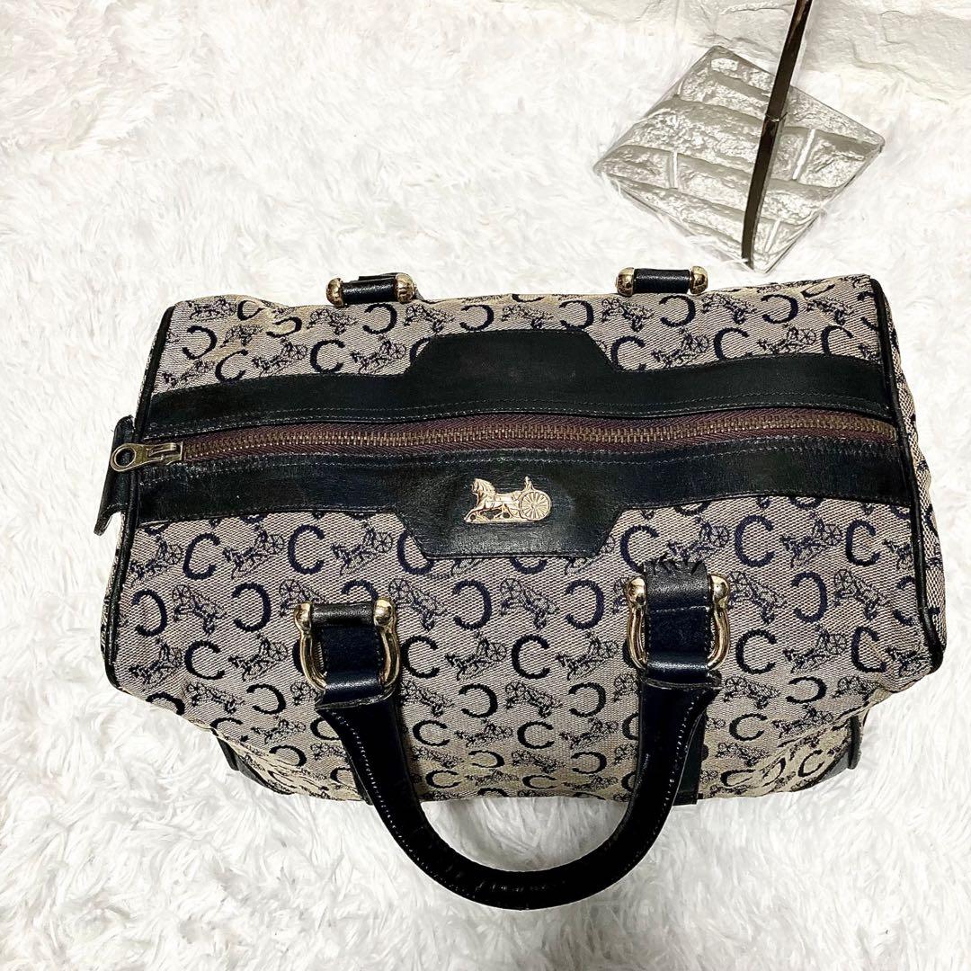 セリーヌ　ミニボストンバッグ ハンドバッグ　Cマカダム柄　CELINE