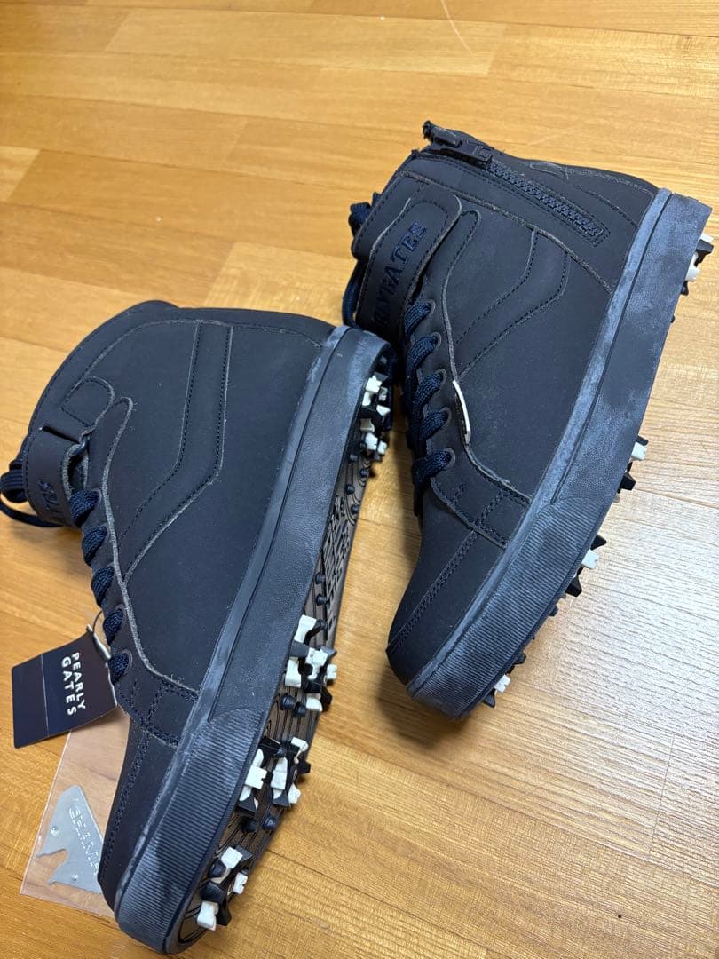 【新品】 パーリーゲイツ ミドルカット ゴルフシューズ ネイビー 24cm