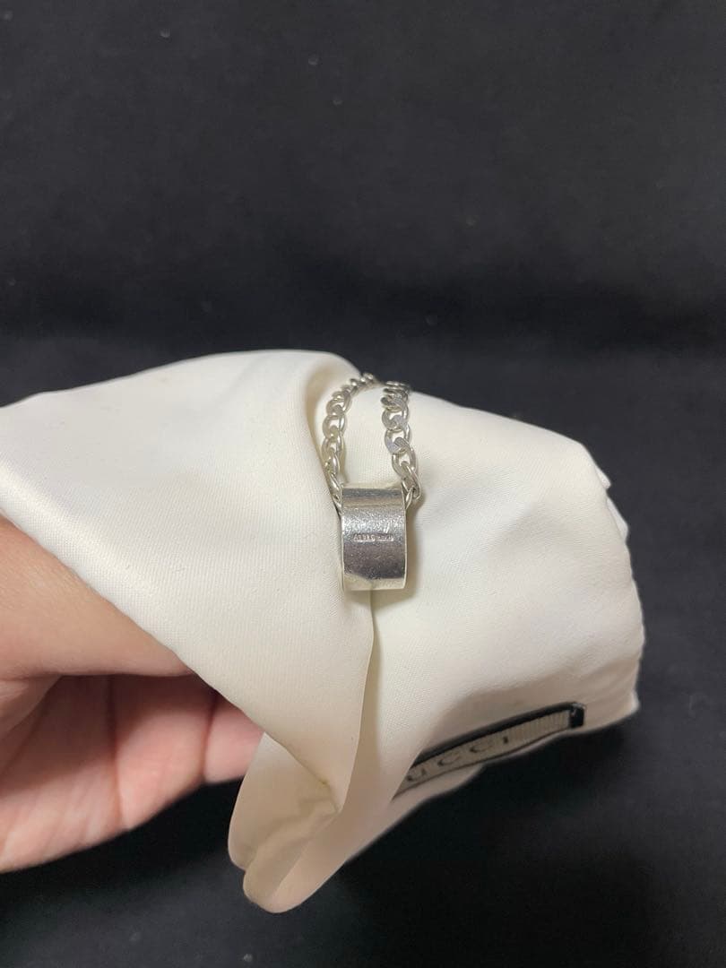 グッチ GUCCI ネックレス Gロゴ スクエアトップ シルバー925 刻印有