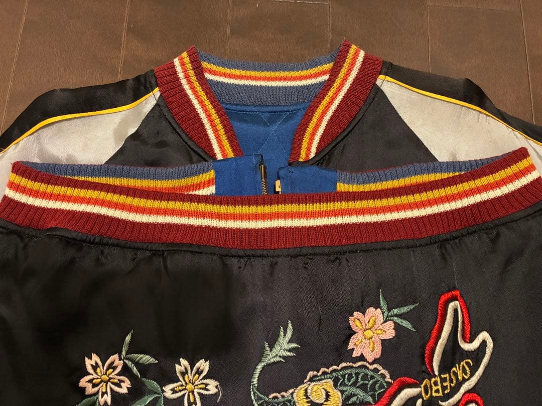 WAREHOUSE スカジャン　虎と鷲刺繍 ×プリント サイズ40