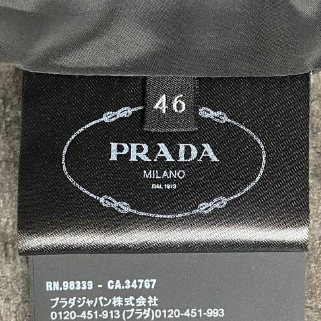 美品 PRADA ロゴ プレート ナイロン ダウン ファー 291794 46