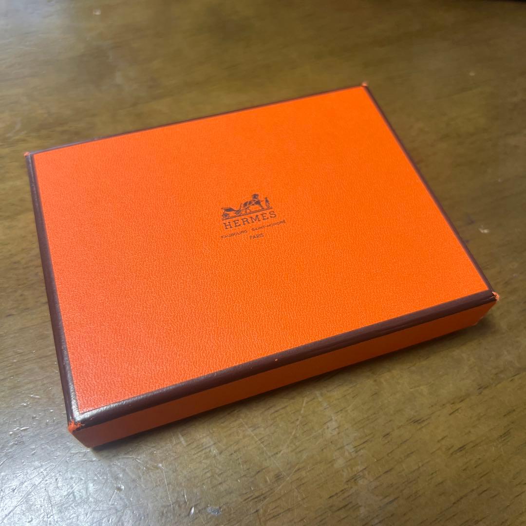 HERMES 巾着 レザー ブラウン ケース