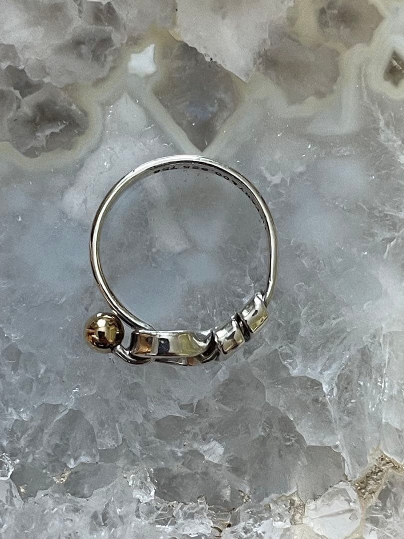 TIFFANY&CO. ティファニー　ラブノットリング 750 シルバー　金