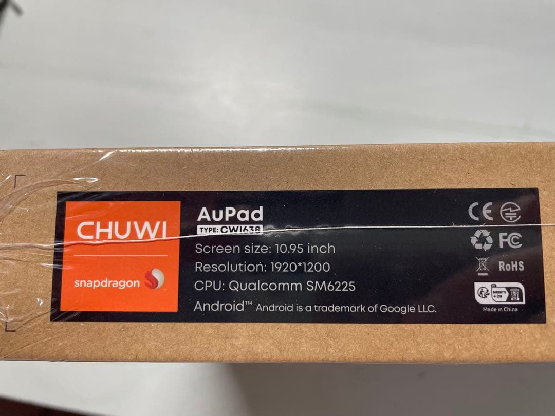 （開封品未使用）CHUWI AuPad 10.95インチ SIMフリー