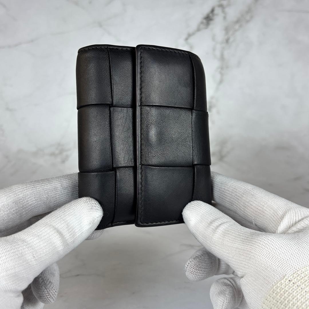 BOTTEGA VENETA ブラック 3つ折り 財布 カセット