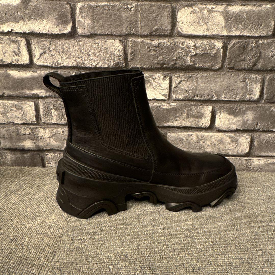 ソレル ブレックス ブーツ チェルシー ウォータープルーフ ブラック23.5