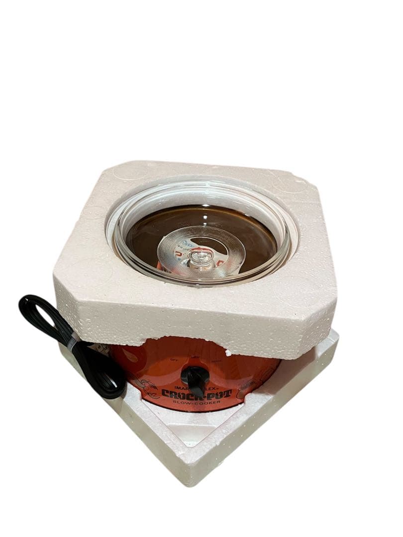 レトロなCrock-Pot スロークッカー オレンジ