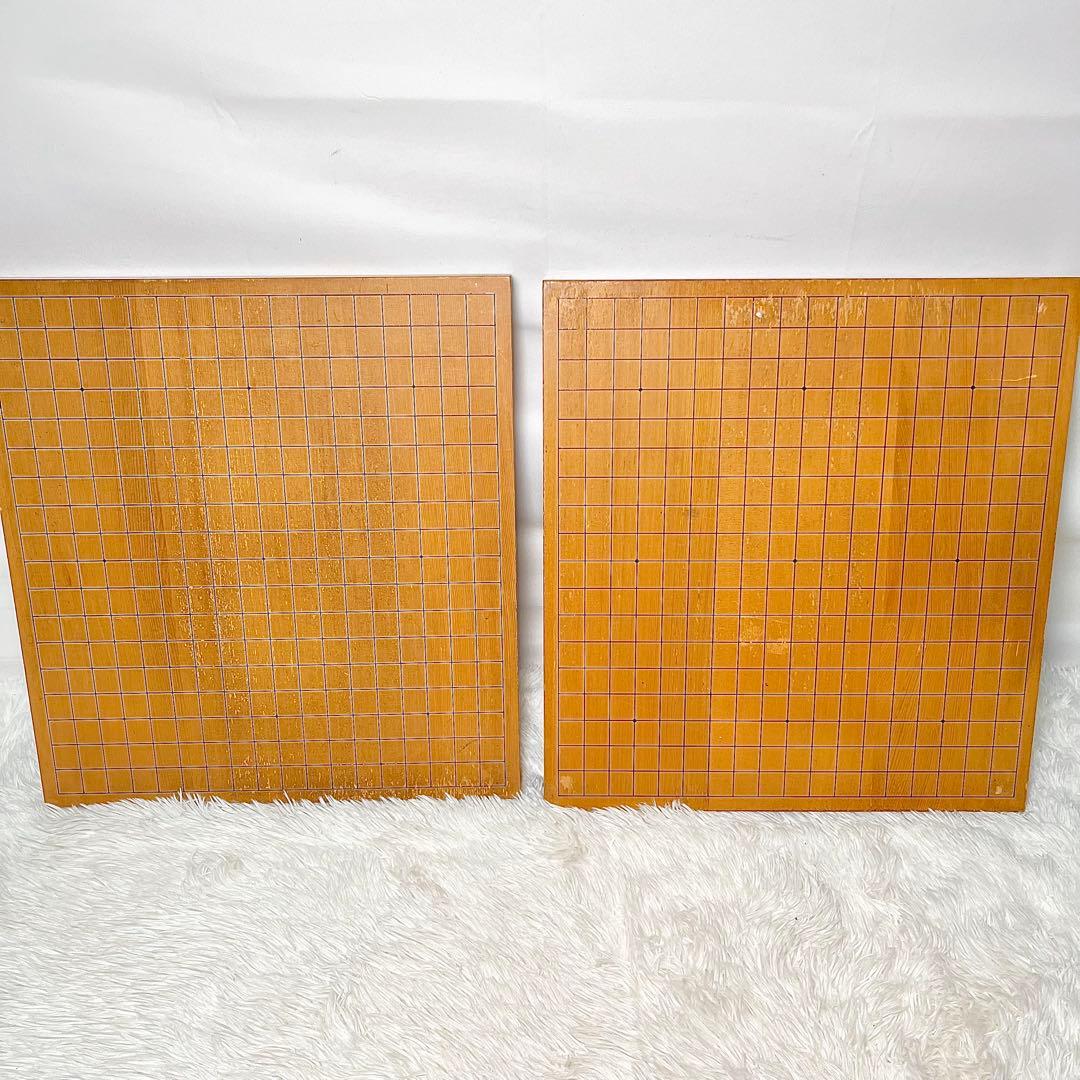 天然木ヒバ 卓上囲碁盤 約50mm厚 7枚セット