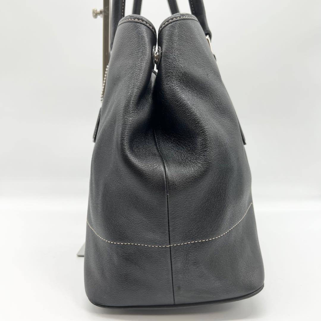 美品✨オールドコーチ　トートバッグ　ビジネス　レザー　ブラック　A4　肩掛け