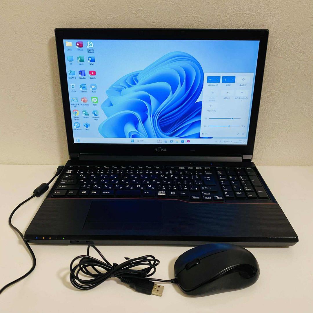 Y20 Fujitsuノートパソコンi5メモリ16G高速SSDサクサクWin11