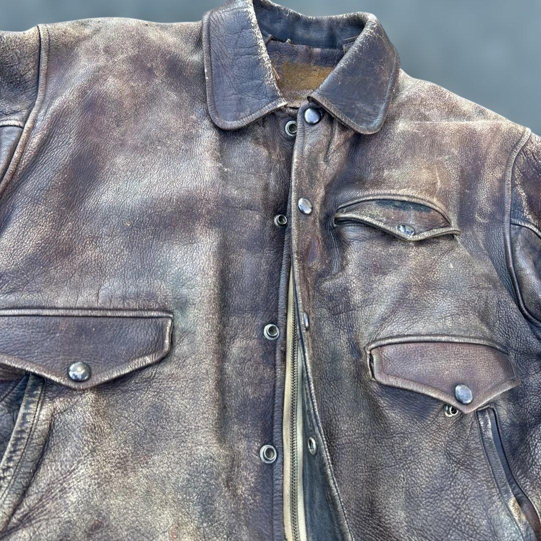 雰囲気抜群 A-2 type 50s イタリア製 leather jacket