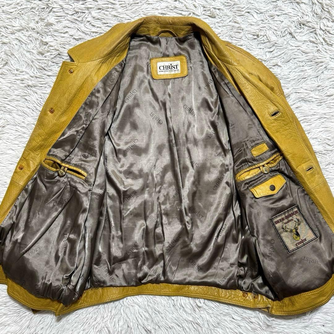 80s ~ 90s vintage ドイツ製 鹿革 短丈 レザージャケット