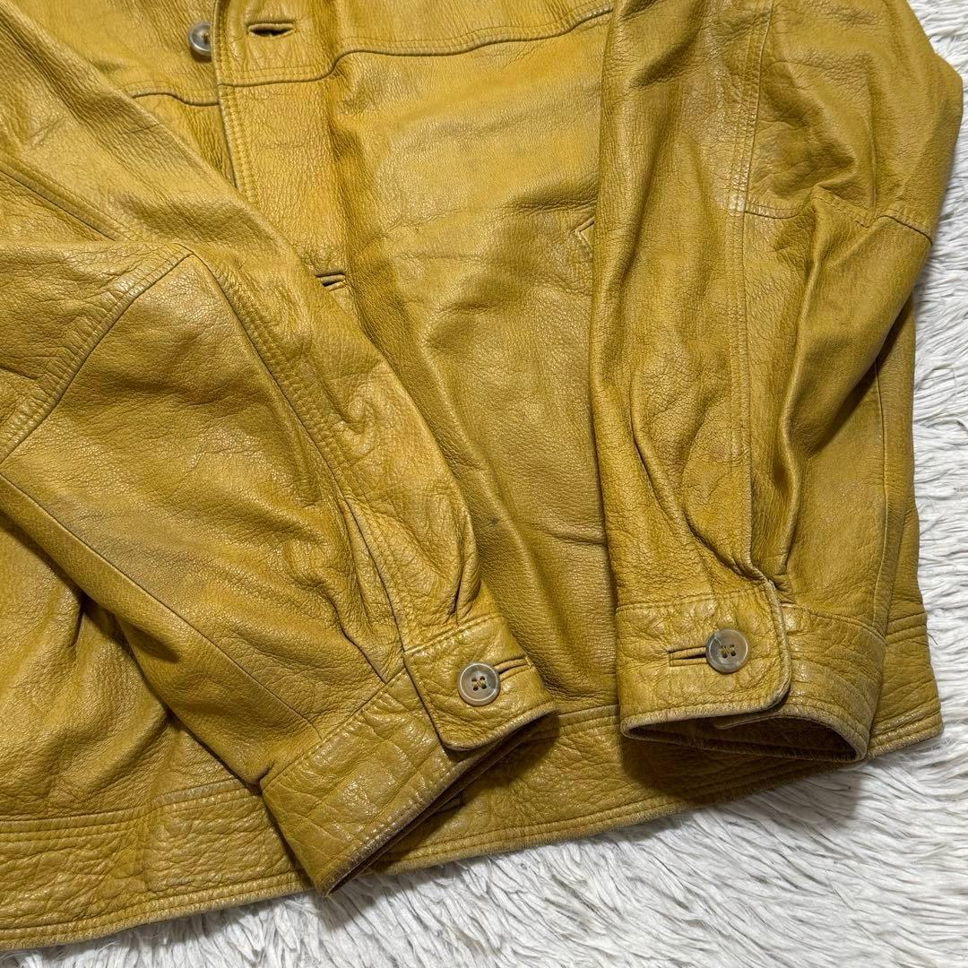 80s ~ 90s vintage ドイツ製 鹿革 短丈 レザージャケット